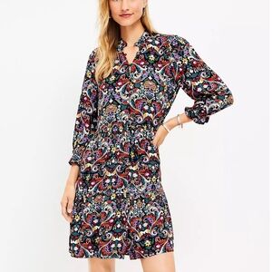 LOFT Floral Mini Dress - Multicolor
